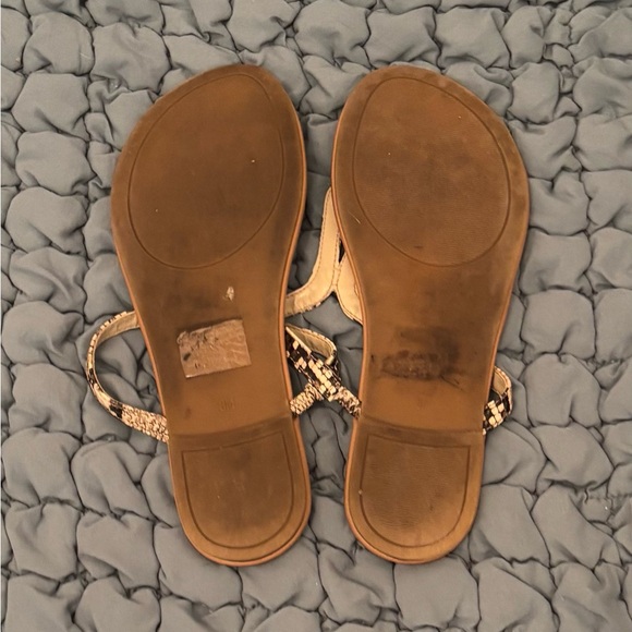 Unisa Beige Snake Pattern Sandals - Picture 2 of 2
